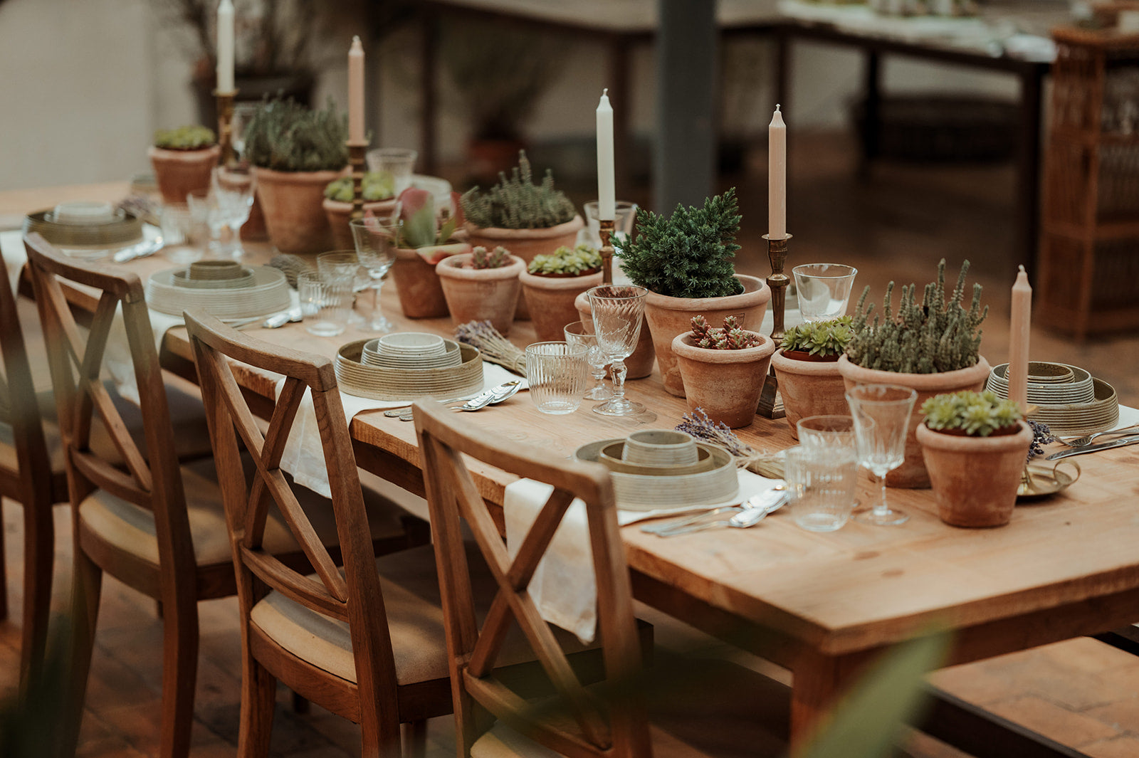 Rustic diep bord ijsblauw ∅20
