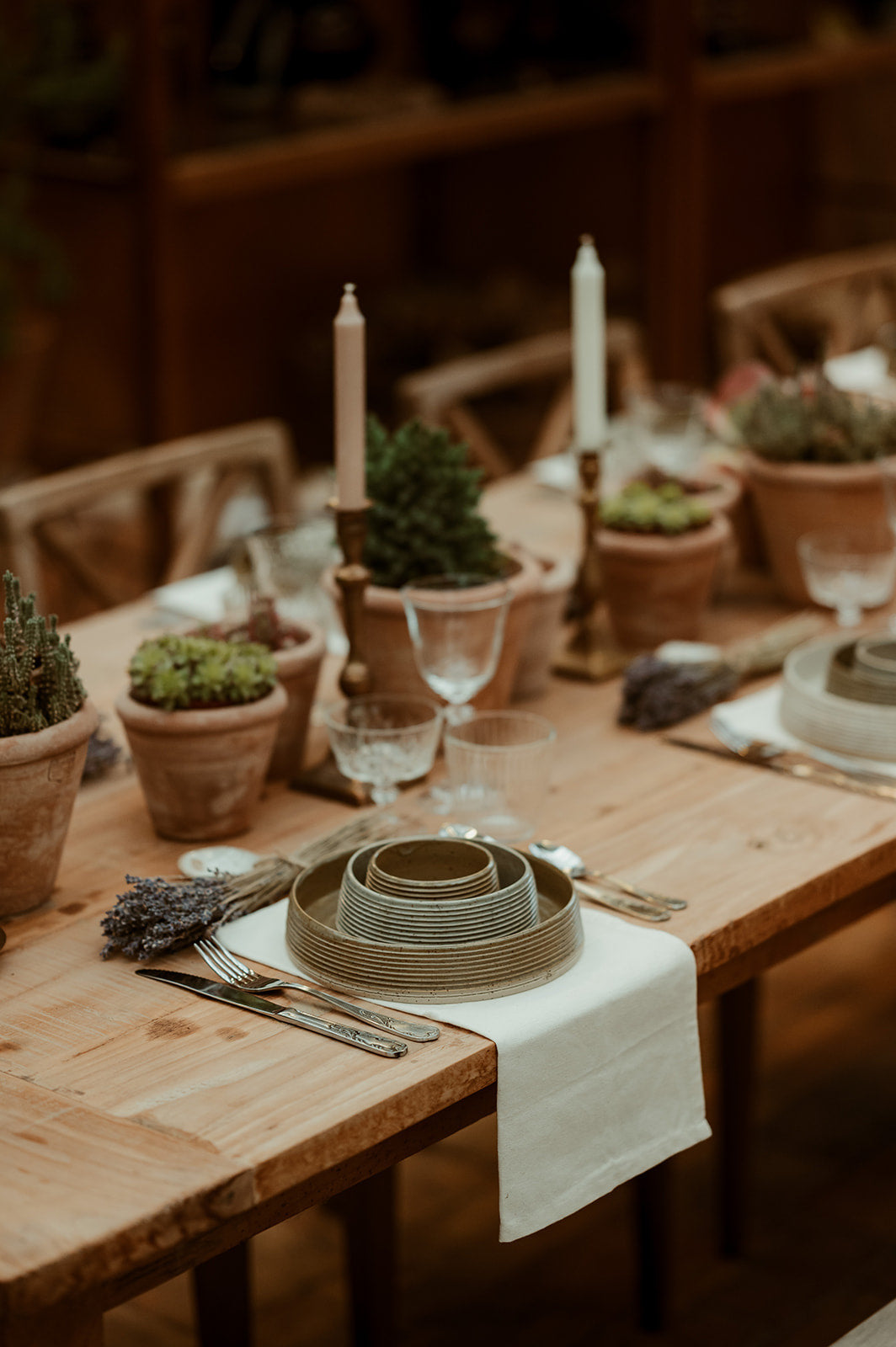 Rustic diep bord olijfgroen ∅20